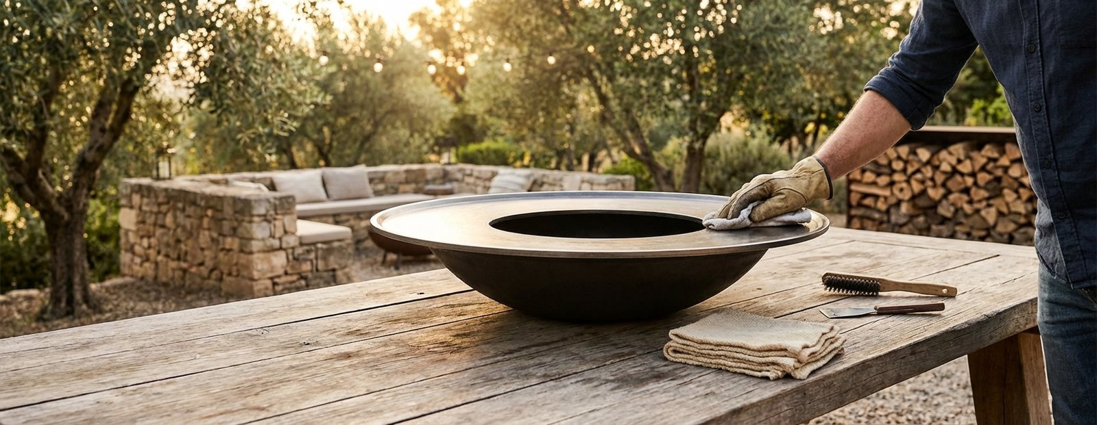 netoyer brasero plancha